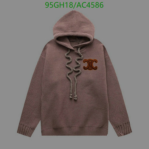 Celinee Unisex Knitted Hoodie with Signature Logo Detail 4 Celinee Unisex Knitted Hoodie with Signature Logo Detail