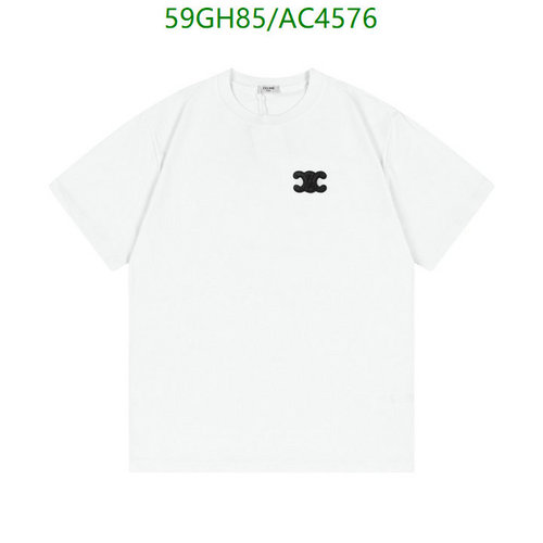 Celinee Unisex Cotton Short Sleeve T-Shirt with Black Logo
