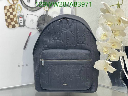 Dior Embossed Leather Backpack - Stylish and Spacious Travel Bag