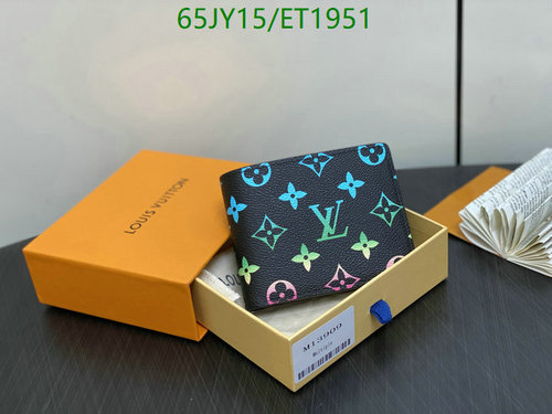 Louis Vuitton Monogram Multicolor Bifold Wallet Genuine Leather