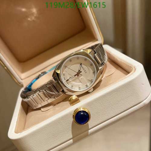 Gucci Women's Stainless Steel Quartz Watch with Diamond Accents