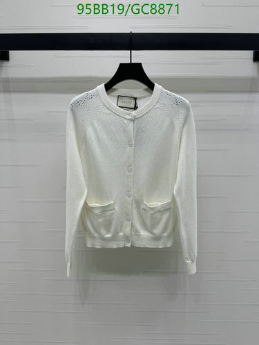 Gucci Women's White Cotton Cardigan with Pockets - Lightweight & Stylish