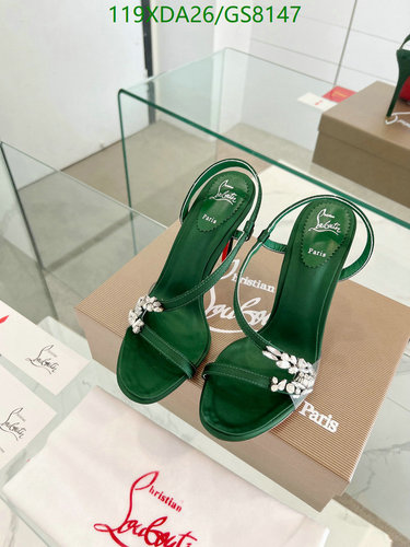 Christian Louboutin Women's Silk & Leather Embellished Heeled Sandals