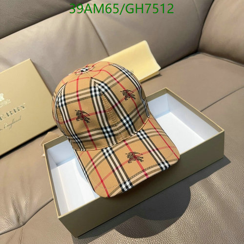 Burberry Vintage Check Cotton Twill Baseball Cap with Embroidered Knight
