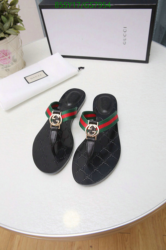 Gucci Interlocking G Thong Sandals with Web Strap - Unisex Rubber Sole