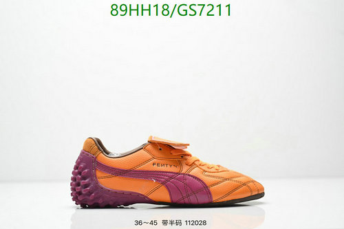 PUMA FENTY Unisex Indoor Soccer Shoes - Vibrant Orange & Purple Design