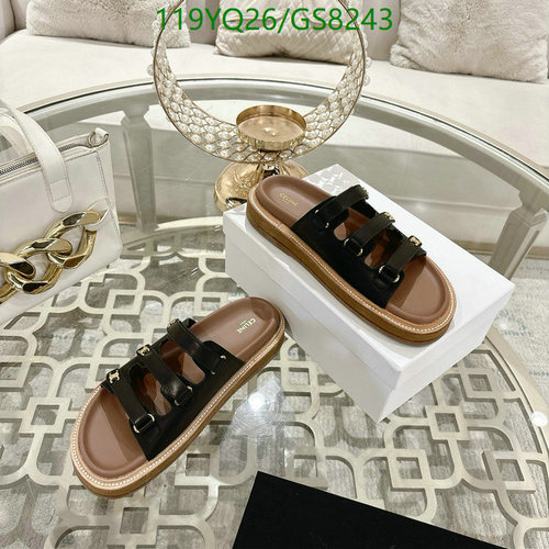 Celine Women's Triomphe Flat Sandals - Luxurious Sheepskin & Cowhide Comfort