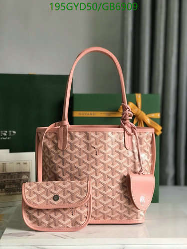 Goyard Pink Monogram Tote Bag with Pouch - Mirror Quality