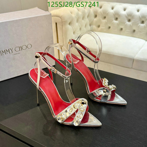 Jimmy Choo Women's Silver Mirrored Leather Crystal-Embellished Sandals