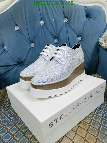 Stella McCartney Women's Glitter Platform Star Elyse Shoes - Silver Sparkle