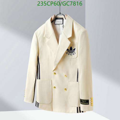 Gucci x Adidas Double-Breasted Blazer - Premium Cream White Sport Coat
