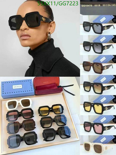 Gucci GG7223 Oversized Square Sunglasses for Women - Chic UV Protection Eyewear