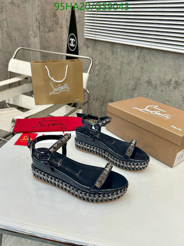 Christian Louboutin Women's Studded Platform Sandals - Cowhide & Sheepskin