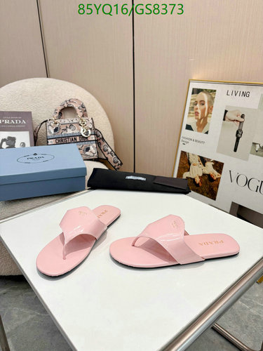 Prada Women's Pink Sheepskin Thong Sandals - Comfortable & Stylish EU35-42