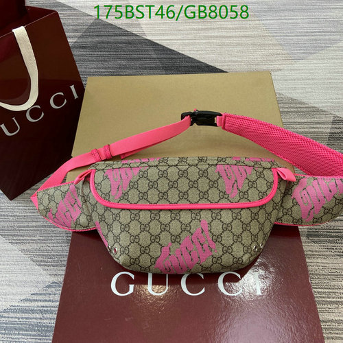 Gucci GG Supreme Canvas Belt Bag with Pink Trim - Stylish & Versatile