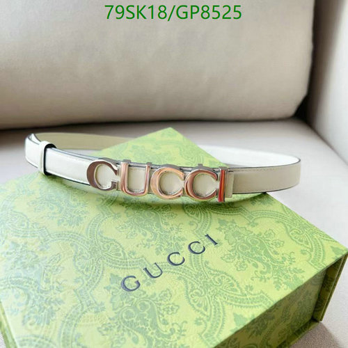 Gucci Interlocking G Buckle Leather Belt - Slim 2.0CM Width for Women