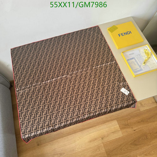 Fendi Monogram Silk Scarf - Luxurious 90x90CM Square Wrap for Women