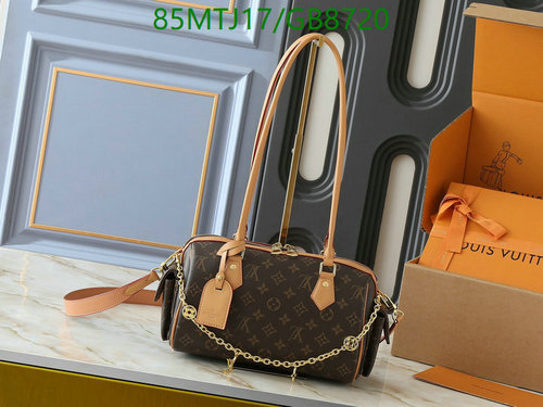 Louis Vuitton Coated Canvas Boston Bag - Elegant & Durable Everyday Handbag