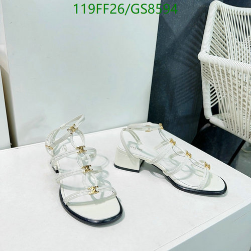 Celine Triomphe Patent Leather Sandals for Women - Stylish Block Heel Design