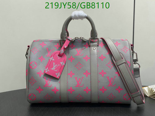 Louis Vuitton Keepall Bandoulière 50 Monogram Coated Canvas Travel Bag