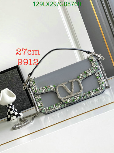 Valentino Garavani VLogo Signature Embellished Leather Shoulder Bag