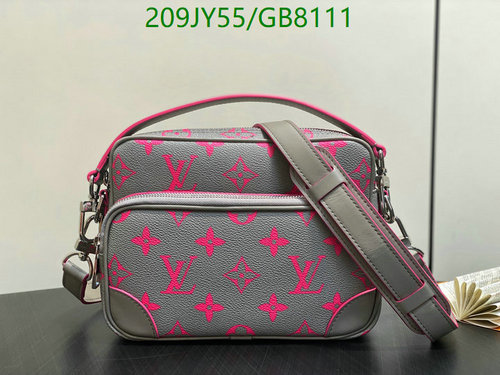 Louis Vuitton Monogram Coated Canvas Crossbody Bag with Leather Trim