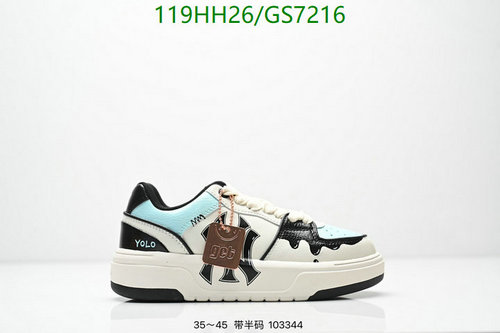 MLB New York Yankees Platform Sneakers - Unisex Genuine Leather Shoes