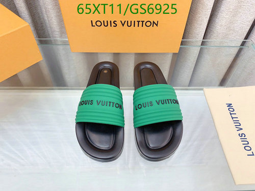 Louis Vuitton Unisex Green Rubber Slides - Comfortable & Stylish Slip-On Sandals