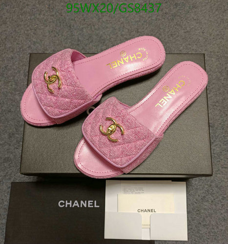 Chanel Women's Pink Quilted CC Logo Slide Sandals - Luxurious & Comfortable