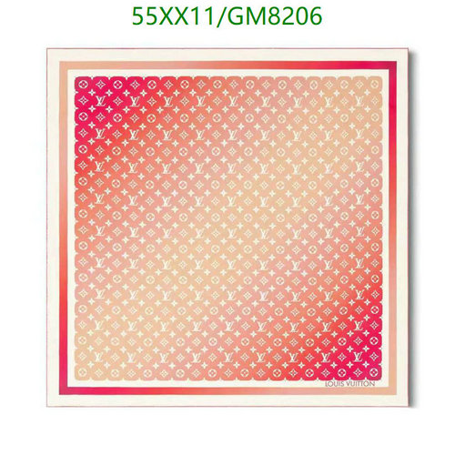 Louis Vuitton Silk Square Scarf - Vibrant Monogram Gradient 90x90CM