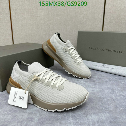 Brunello Cucinelli Men's Knit Sneakers with Cowhide Trim - Lightweight & Stylish