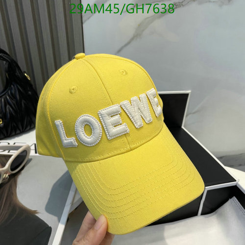 Loewe Luxury Embroidered Logo Baseball Cap - Stylish Yellow Cotton Hat