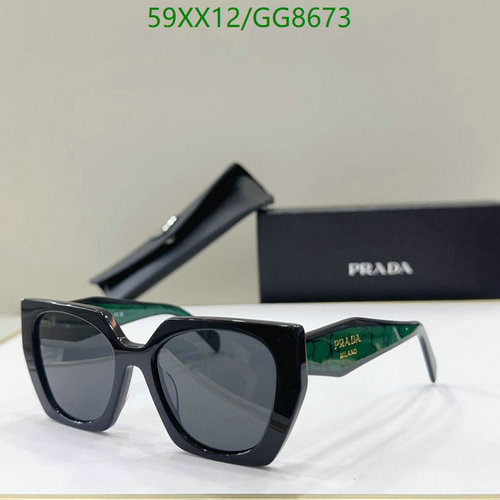 Prada Milano Elegant Square Frame Sunglasses with Green Croc-Embossed Temples 7 Prada Milano Elegant Square Frame Sunglasses with Green Croc-Embossed Temples