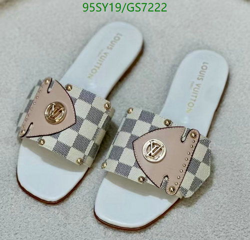 Louis Vuitton Women's Damier Azur Studded Flat Slides - Monogram Comfort