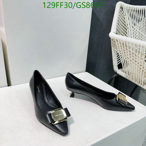 Ferragamo Women's Classic Pointed Toe Pumps with Bow Detail - Elegant Black Leather