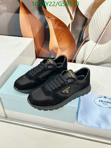 Prada Women's Black Sheepskin & Cowhide Sneakers - Luxury Everyday Footwear