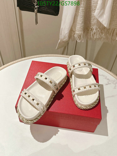 Valentino Garavani Rockstud Rope-Trimmed Leather Slides for Women