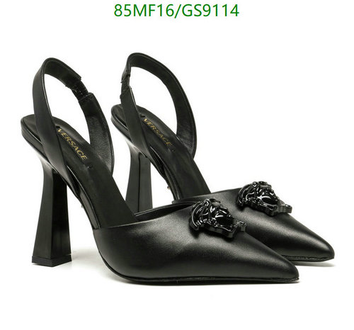 Versace Women's Medusa Slingback Pumps - Black Patent Leather Heels