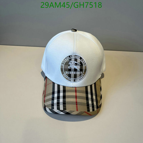 Burberry Established 1856 Baseball Cap - Classic Check Visor Design