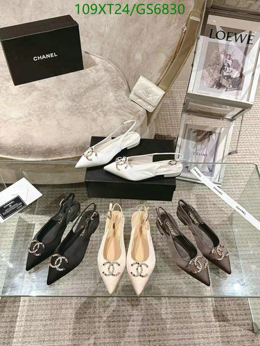 Chanel Women's Slingback Flats Sheepskin & Genuine Leather