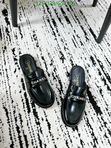 Chanel Women's Black Leather Mules with Logo Detail - Comfortable Slip-On Loafers