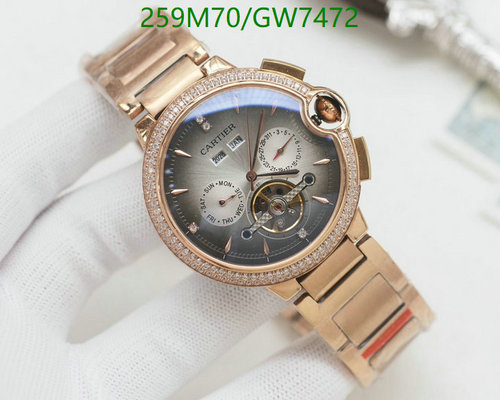 Cartier Stainless Steel Automatic Mechanical Watch with Mineral Reinforced Glass