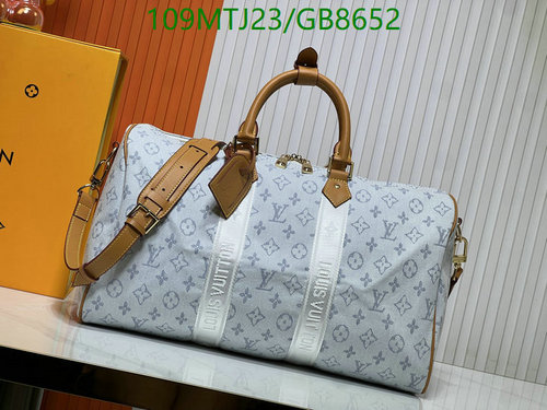 Louis Vuitton Keepall Bandouliere 45: Coated Canvas & Leather Travel Bag