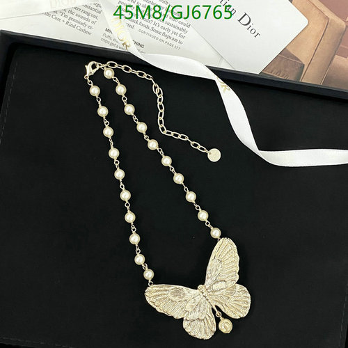Dior Butterfly Pearl Necklace - Elegant Jewelry for Women