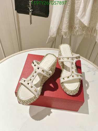 Valentino Garavani Espadrille Wedges with Rockstuds - White Rope Detail