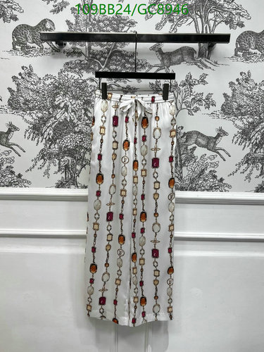Louis Vuitton Chain Print Wide-Leg Trousers for Women - Elegant & Comfortable