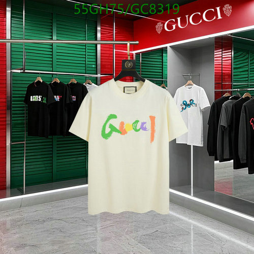 Gucci Cotton T-Shirt with Multicolor Logo Print for Men and Women