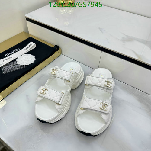 Chanel Women's Sheepskin Quilted CC Logo Platform Sandals - White