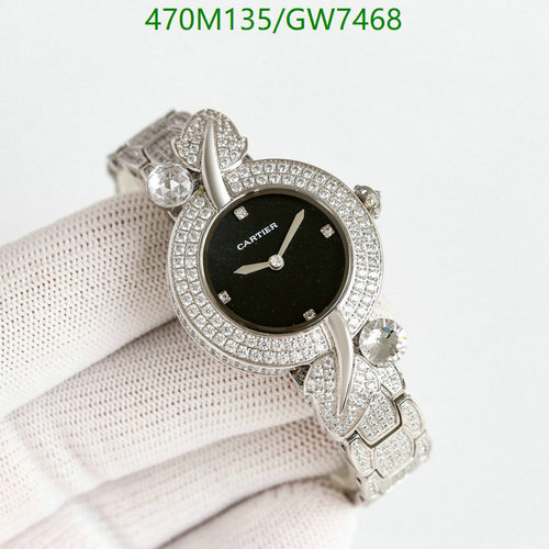 Cartier Women's Diamond-Encrusted Stainless Steel Quartz Watch - 28mm