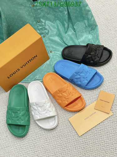 Louis Vuitton Unisex Pool Pillow Comfort Slide Sandals, Monogram Embossed